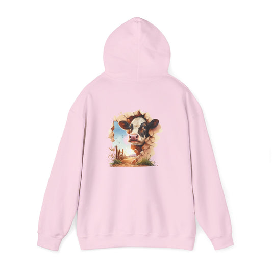 Cow Paradise Unisex Hoodie, personalized Cute Animal Sweatshirt, Farm Lover Gift, Cozy Pullover, Country Style Apparel