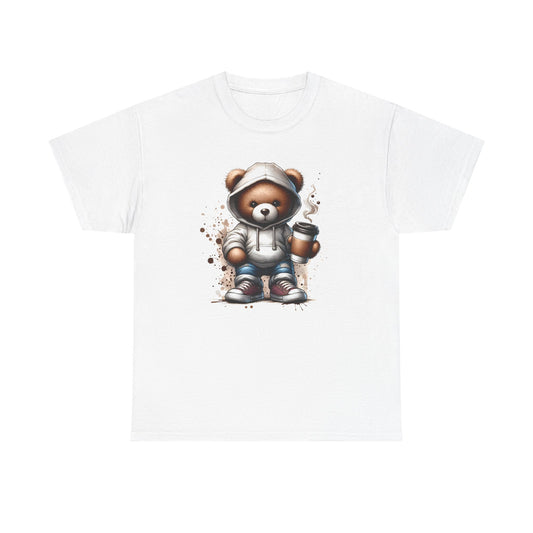 Cute Bear Graphic Tee, Unisex Cotton Shirt, Fun Casual Shirt, Gift for Animal Lovers, Cozy Everyday Wear, Ideal for Birthdays