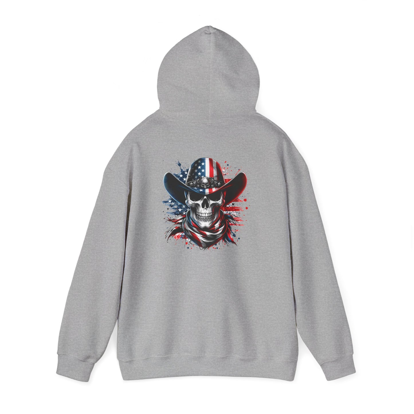 Patriotic Skull Hoodie Skull Sweatshirt, Halloween Sweatshirt