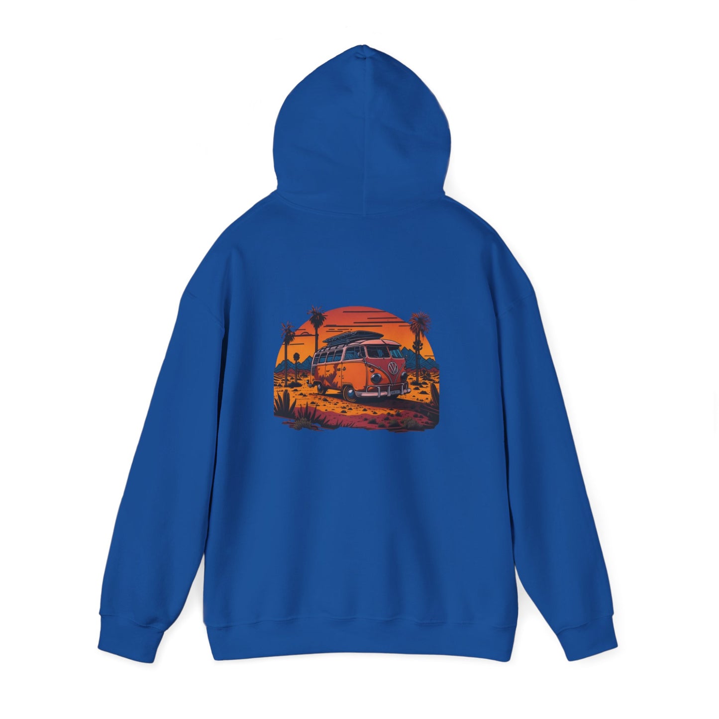 Retro Sunset Van Hoodie for Adventure Lovers, Cozy Sweatshirt, Beach Vibes Clothing, personalized Travel Gifts, Fall Fashion