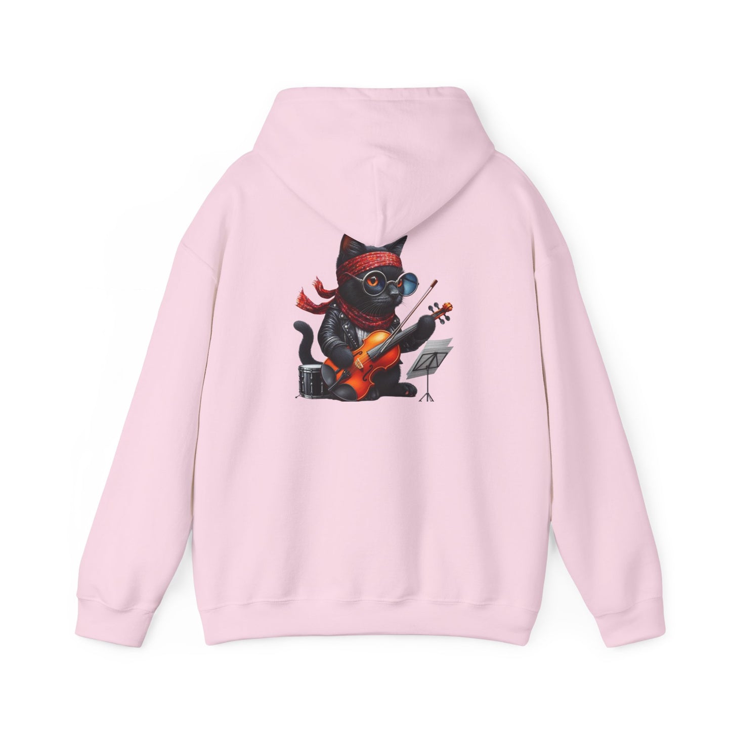 Rockin' Cat Hoodie  Music Lover Gift, Cozy Casual Wear, Pet Lover Apparel