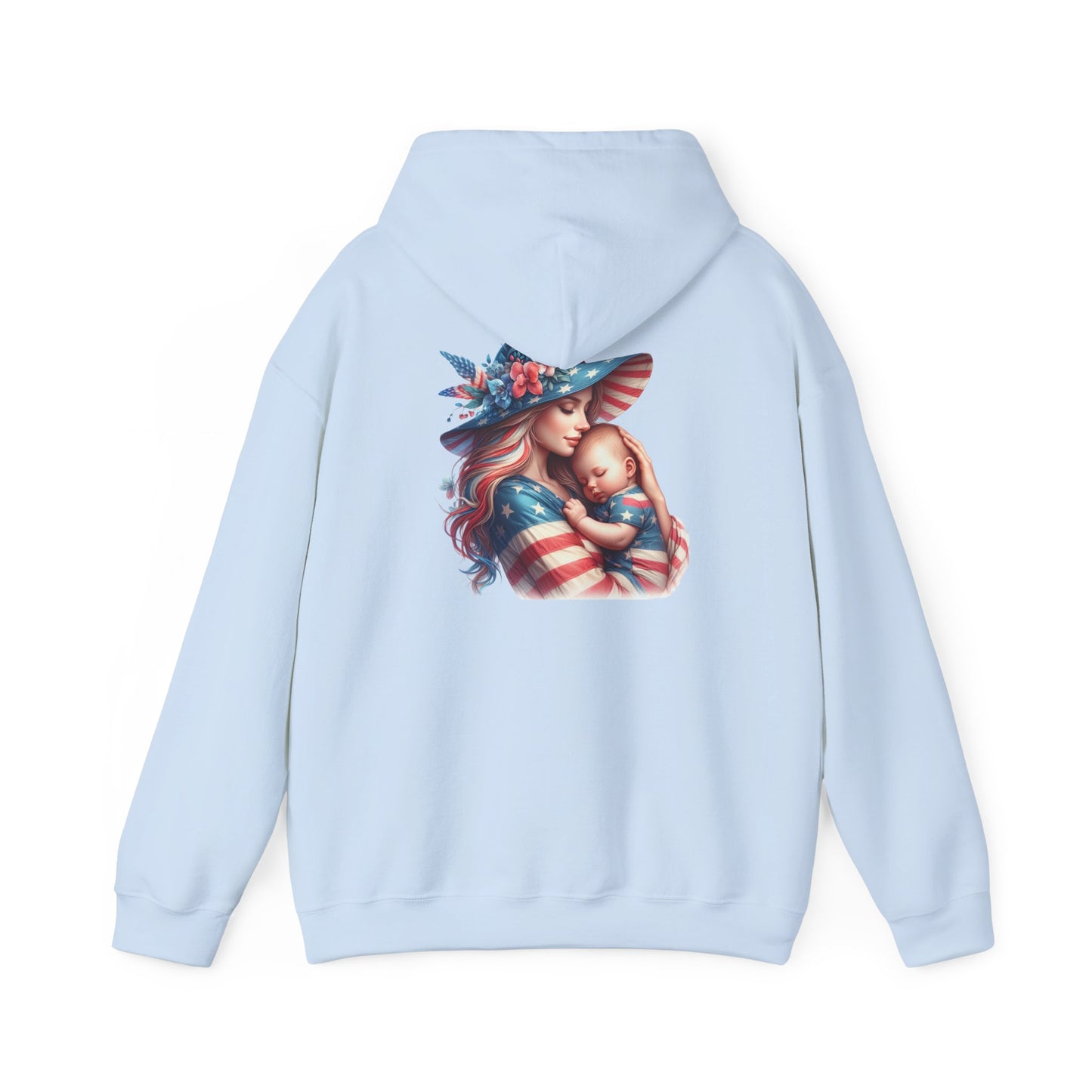 Patriotic Mother and Child Hoodie Indepen dence Day,