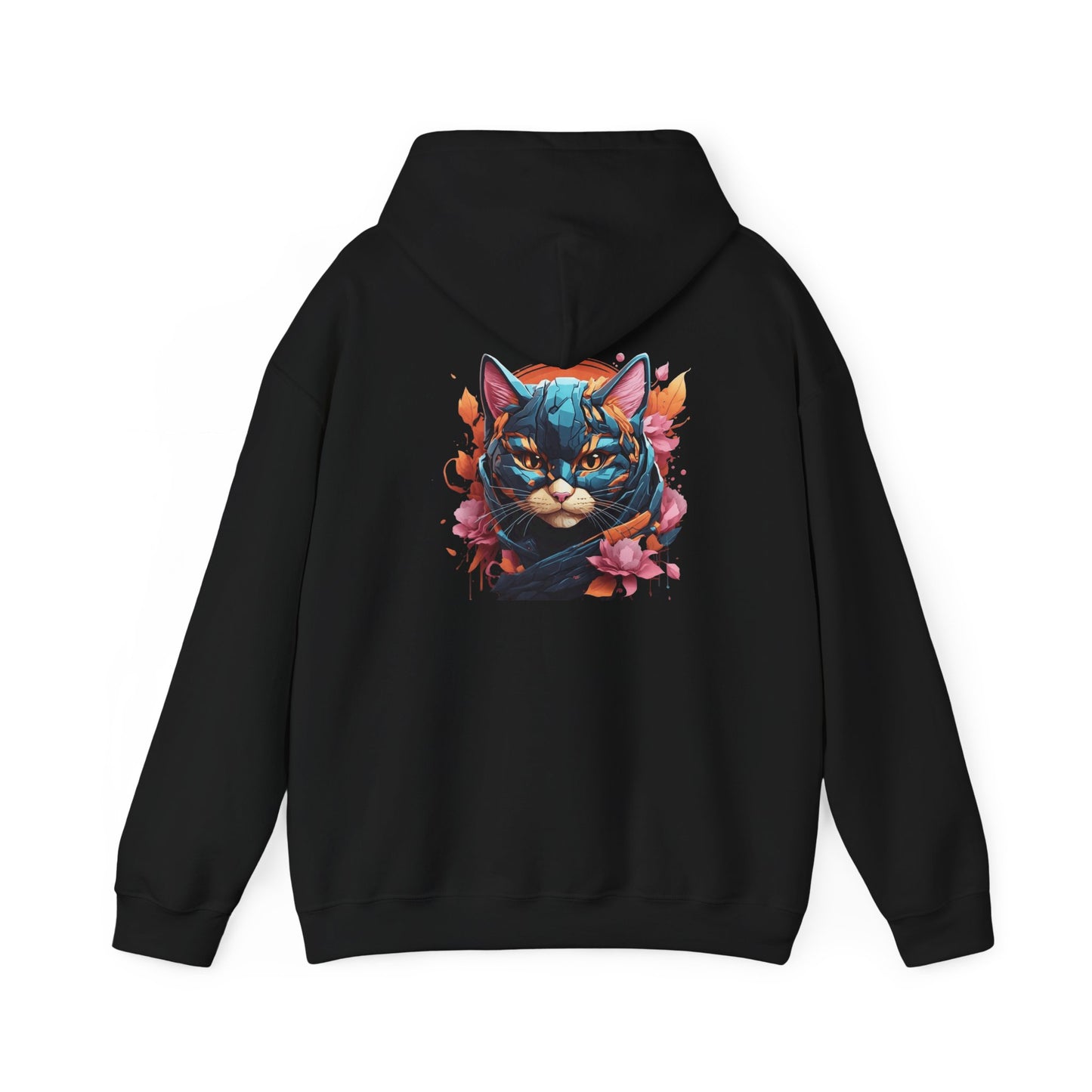Vibrant Cat Art Hoodie, Cozy Unisex personalized Sweatshirt, Perfect Gift for Cat Lovers, Unique Artwork, Casual Fashion