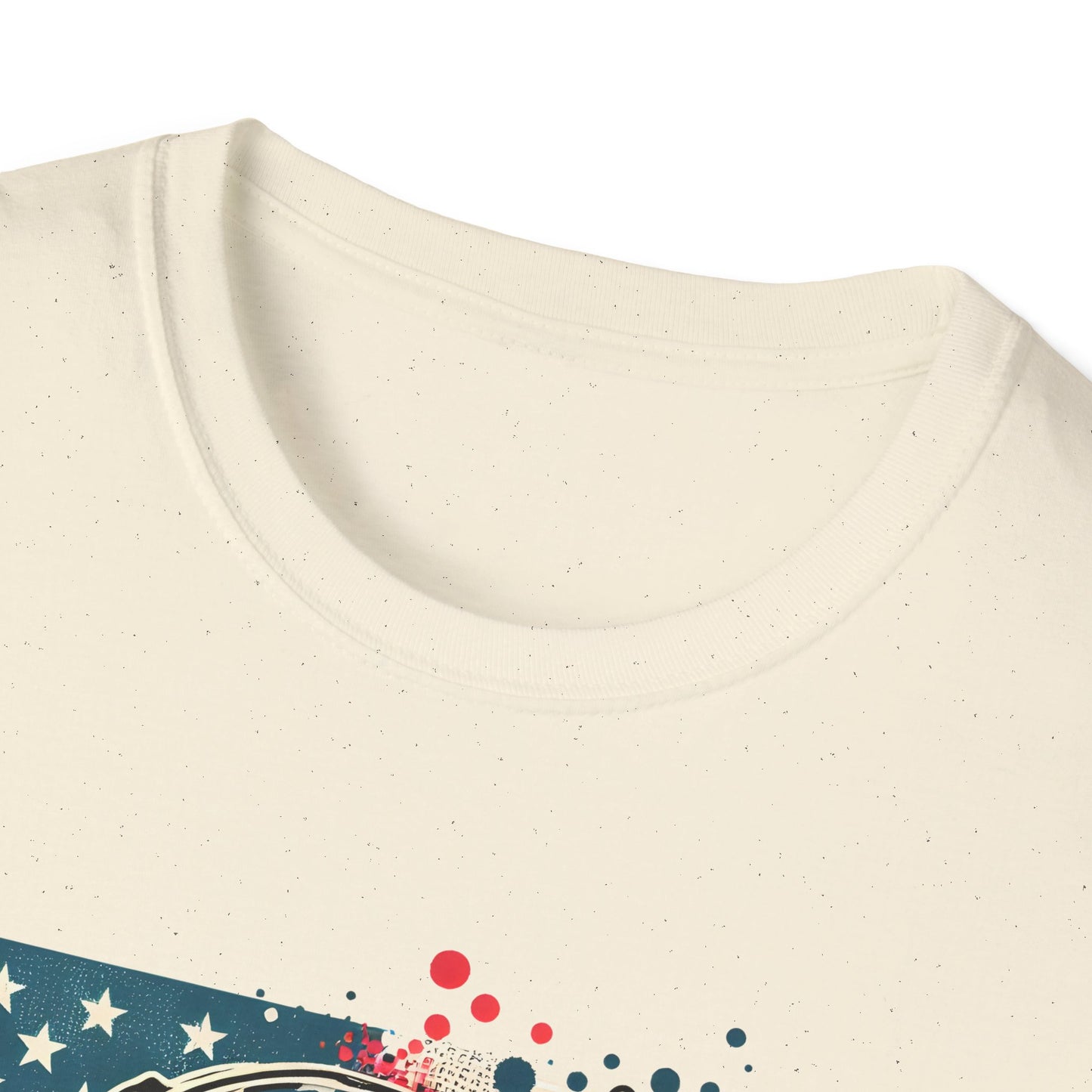 Patriotic Skull Graphic Tee, Unisex Softstyle T-Shirt, American Flag Shirt, Memorial Day Gift, Rocker Style Shirt, Casual Wear