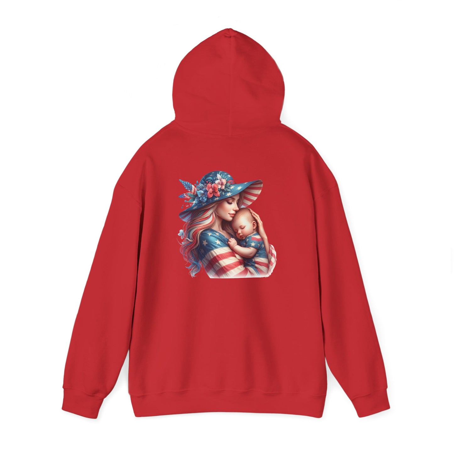 Patriotic Mother and Child Hoodie Indepen dence Day,