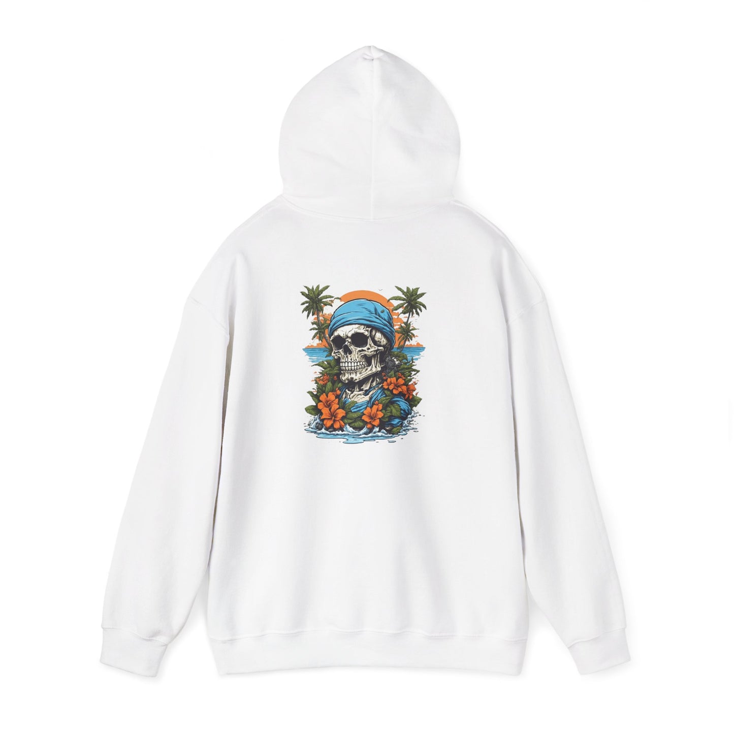 Tropical Skull Hoodie Beach Vibes, Summer Fashion