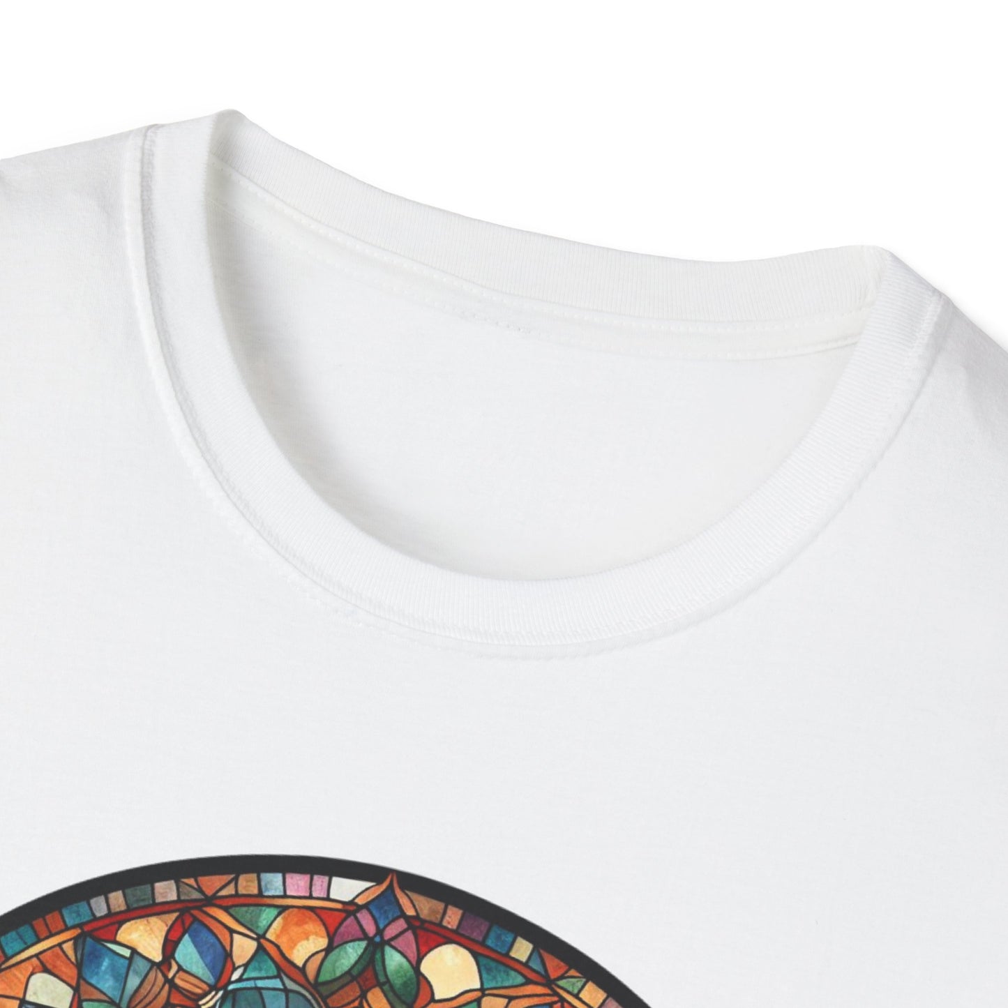 Colorful Cat Art Unisex Softstyle T-Shirt, Pet Lover Gift, Cute Cat Tee, Animal Lover Apparel, Unique Cat Graphic Shirt