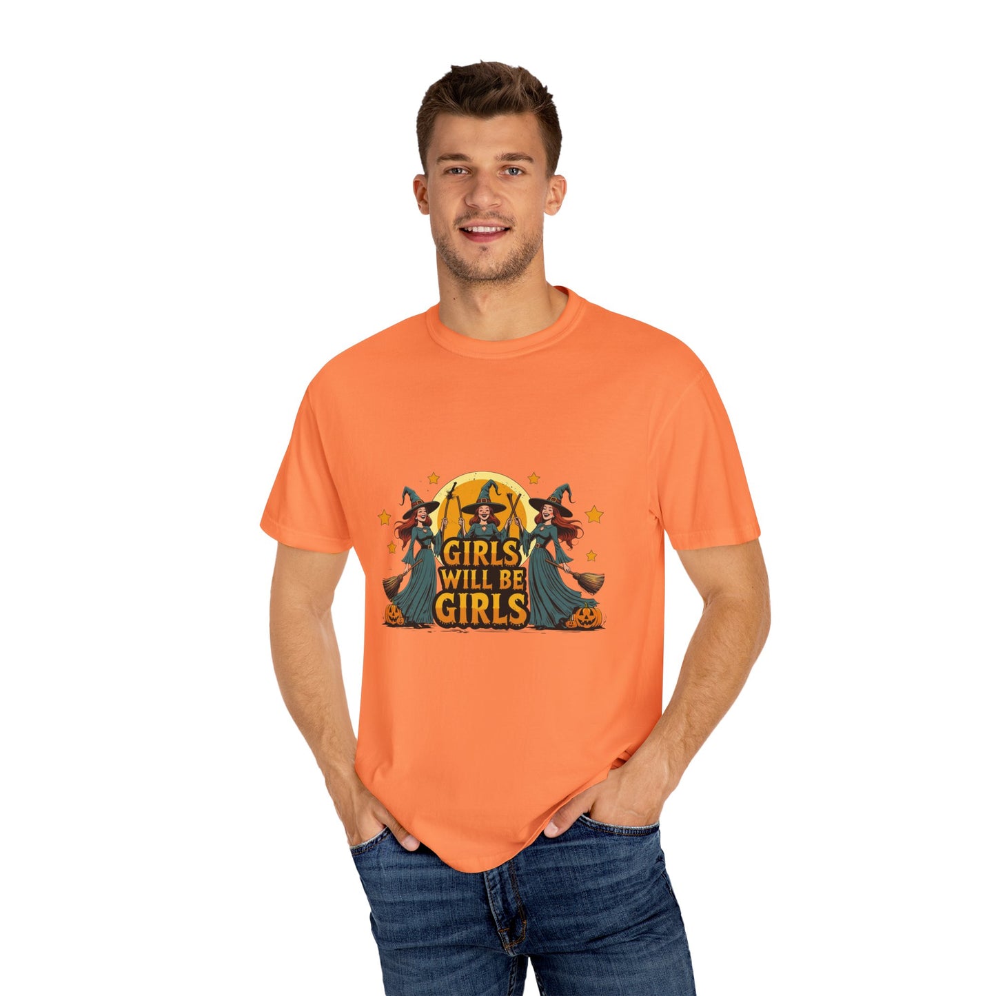 Spooky Witch T-Shirt for Halloween Fun, Girls Will Be Girls Tee, Unisex Halloween Shirt, Fall Fashion, Witch Costume Top